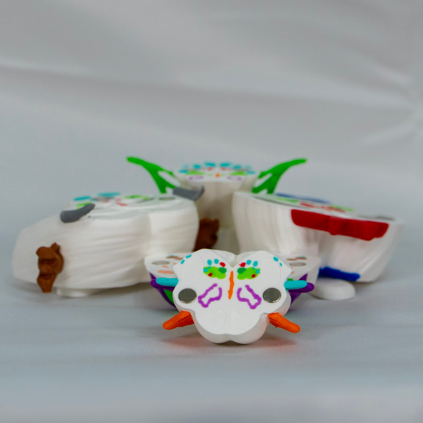 Representación en 3D del tronco del encéfalo a color